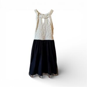 Speechless Kids Dress in White and Navy Girls 12 EUC